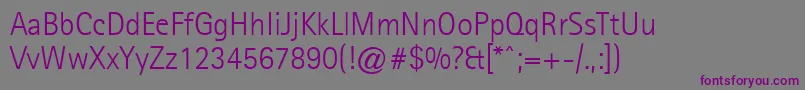 LibreSansserifLightSsiLight Font – Purple Fonts on Gray Background
