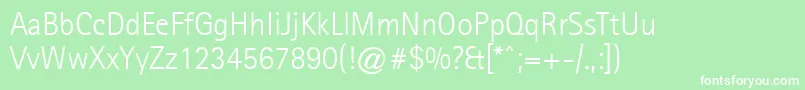 LibreSansserifLightSsiLight Font – White Fonts on Green Background