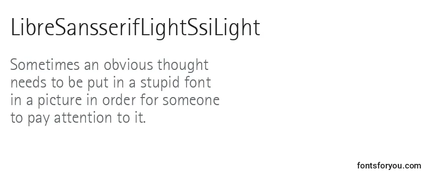 LibreSansserifLightSsiLight Font