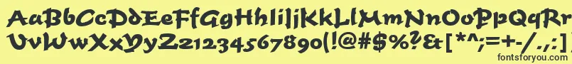 Timescrdbol Font – Black Fonts on Yellow Background