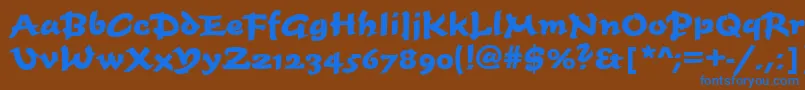 Timescrdbol Font – Blue Fonts on Brown Background