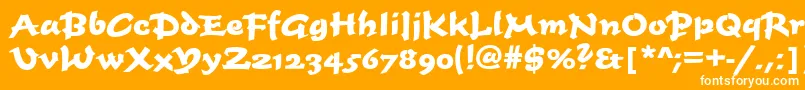 Timescrdbol Font – White Fonts on Orange Background