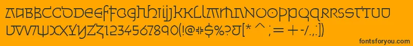 MinskaLightItcTt-Schriftart – Schwarze Schriften auf orangefarbenem Hintergrund