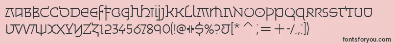 MinskaLightItcTt Font – Black Fonts on Pink Background