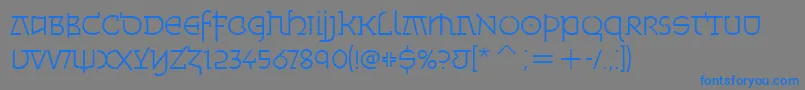 MinskaLightItcTt Font – Blue Fonts on Gray Background