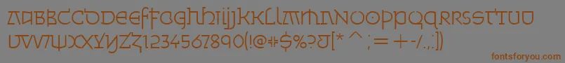 MinskaLightItcTt-Schriftart – Braune Schriften auf grauem Hintergrund