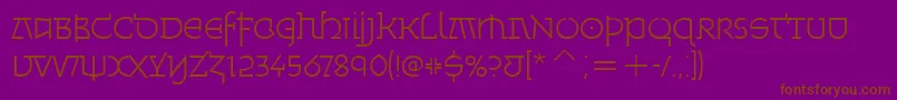 MinskaLightItcTt Font – Brown Fonts on Purple Background