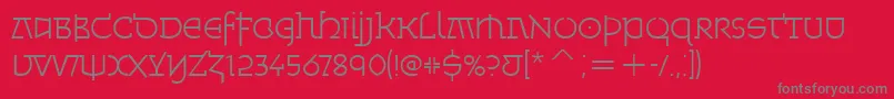 fuente MinskaLightItcTt – Fuentes Grises Sobre Fondo Rojo