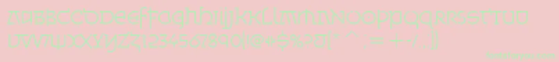 Weitere Informationen zur MinskaLightItcTt-Schriftart MinskaLightItcTt-Schriftart – Grüne Schriften auf rosa Hintergrund