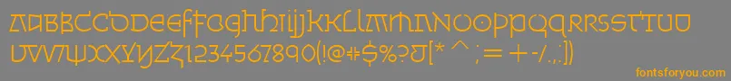 MinskaLightItcTt Font – Orange Fonts on Gray Background