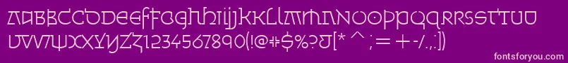 Weitere Informationen zur MinskaLightItcTt-Schriftart MinskaLightItcTt-Schriftart – Rosa Schriften auf violettem Hintergrund