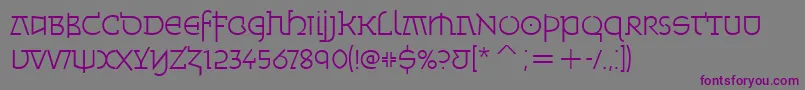 MinskaLightItcTt Font – Purple Fonts on Gray Background