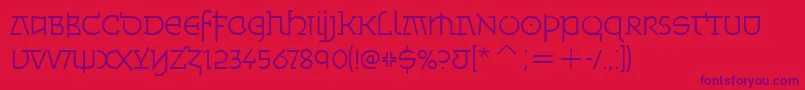 MinskaLightItcTt Font – Purple Fonts on Red Background