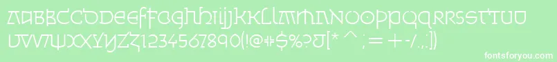 MinskaLightItcTt Font – White Fonts on Green Background