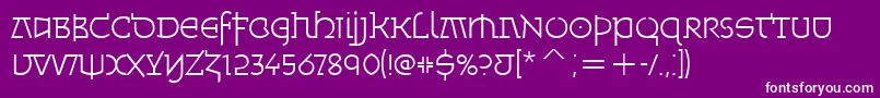 MinskaLightItcTt-Schriftart – Weiße Schriften auf violettem Hintergrund