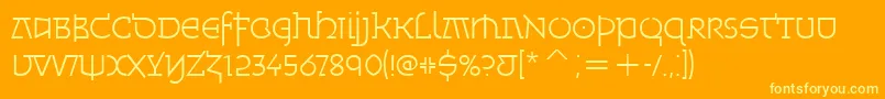 MinskaLightItcTt Font – Yellow Fonts on Orange Background
