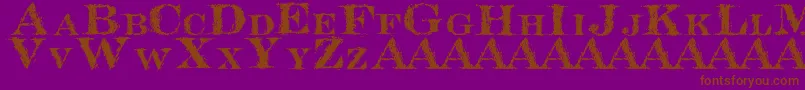 Шрифт Barracuda – коричневые шрифты на фиолетовом фоне