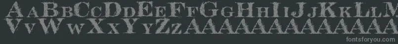 フォントBarracuda – 黒い背景に灰色の文字