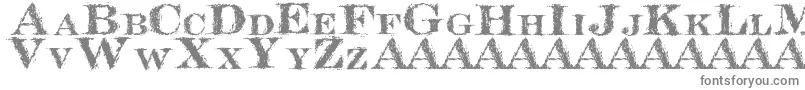 フォントBarracuda – 白い背景に灰色の文字
