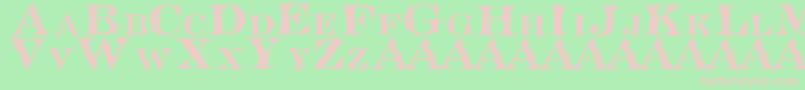 フォントBarracuda – 緑の背景にピンクのフォント