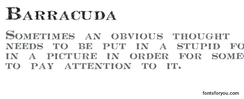 Schriftart Barracuda