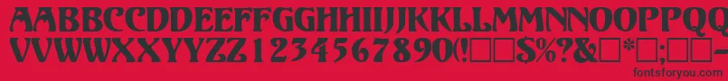 VolutedisplaycapssskRegular Font – Black Fonts on Red Background