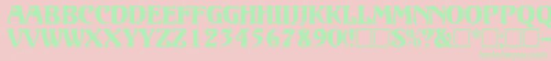 VolutedisplaycapssskRegular Font – Green Fonts on Pink Background