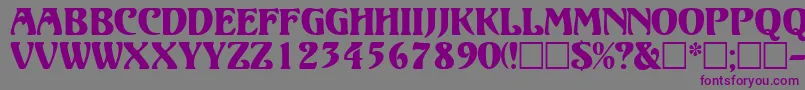 VolutedisplaycapssskRegular Font – Purple Fonts on Gray Background