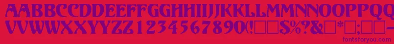VolutedisplaycapssskRegular Font – Purple Fonts on Red Background