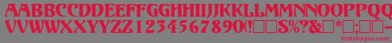 VolutedisplaycapssskRegular Font – Red Fonts on Gray Background