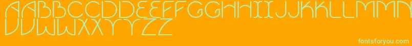 フォントVigor – オレンジの背景に緑のフォント