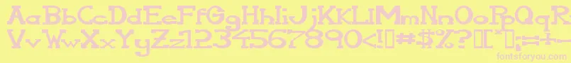 Serifonwide Font – Pink Fonts on Yellow Background