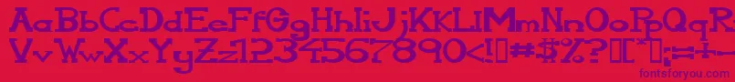 Serifonwide Font – Purple Fonts on Red Background