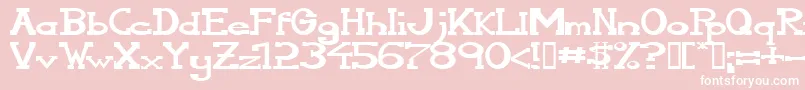 Serifonwide Font – White Fonts on Pink Background