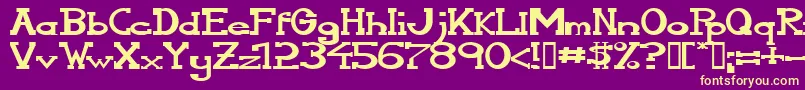 Serifonwide Font – Yellow Fonts on Purple Background