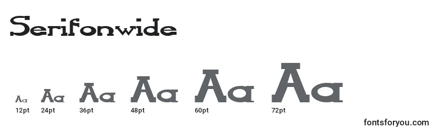 Größen der Schriftart Serifonwide