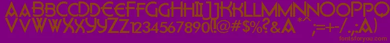 Flatley Font – Brown Fonts on Purple Background