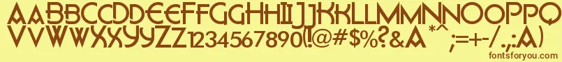 Flatley Font – Brown Fonts on Yellow Background