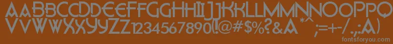 フォントFlatley – 茶色の背景に灰色の文字