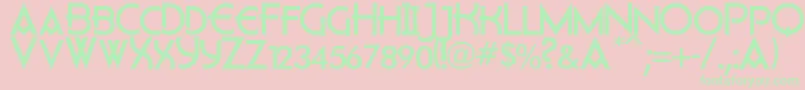 Flatley Font – Green Fonts on Pink Background