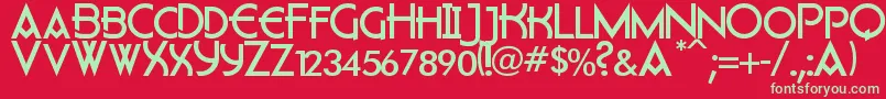 Flatley Font – Green Fonts on Red Background