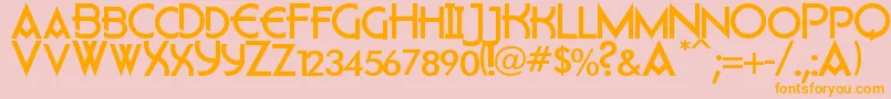 Flatley Font – Orange Fonts on Pink Background