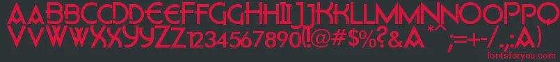 Flatley Font – Red Fonts on Black Background