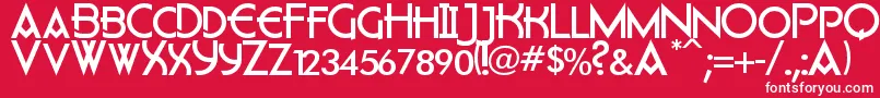 フォントFlatley – 赤い背景に白い文字