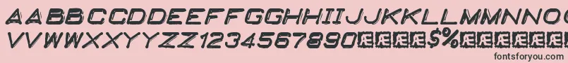 EmbossingTape2Brk Font – Black Fonts on Pink Background
