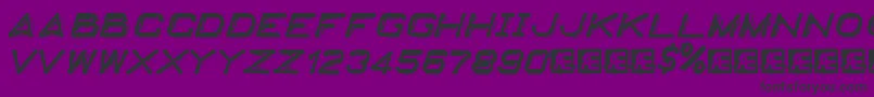 Шрифт EmbossingTape2Brk – чёрные шрифты на фиолетовом фоне
