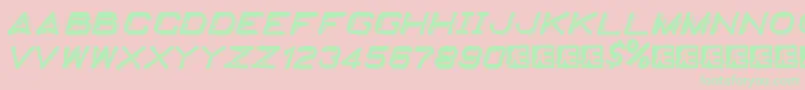 EmbossingTape2Brk-Schriftart – Grüne Schriften auf rosa Hintergrund