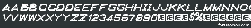 EmbossingTape2Brk Font – White Fonts on Black Background
