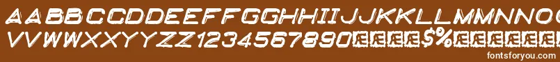 EmbossingTape2Brk Font – White Fonts on Brown Background