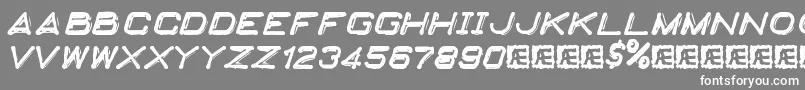 EmbossingTape2Brk Font – White Fonts on Gray Background